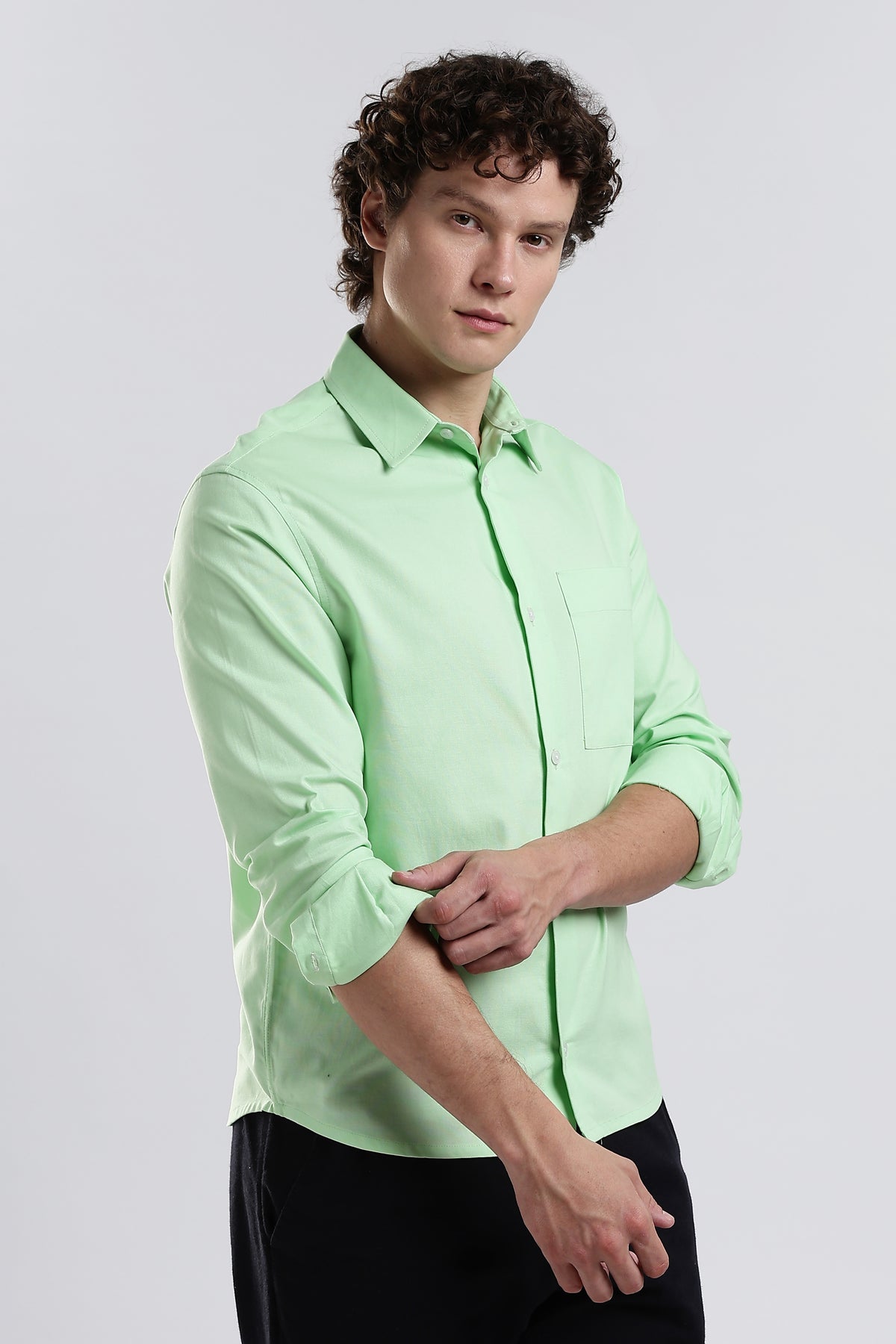 Mint Green Cotton Shirt